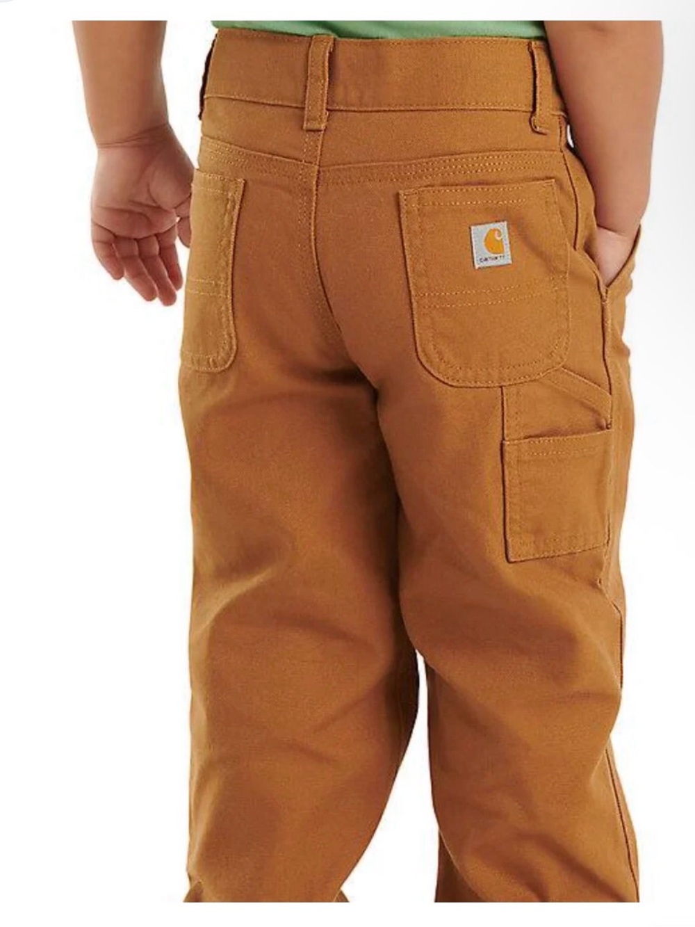 Carhartt Kids Tan Brown Canvas Dungaree Pants Size 2T